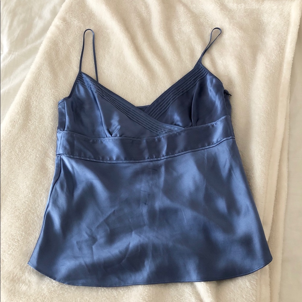 J. Crew Blue Silk Top